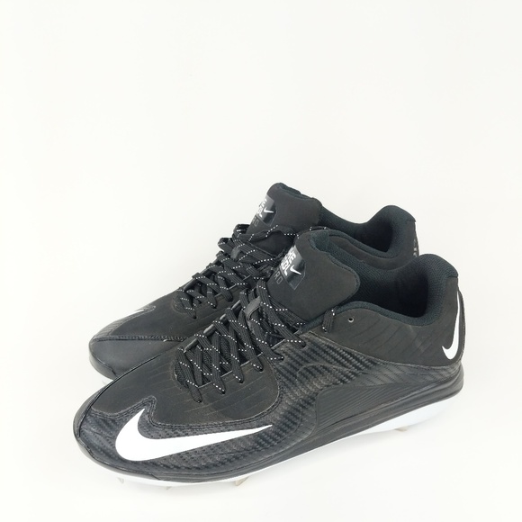 Nike Other - Nike Black and White Metal Baseball Cleats